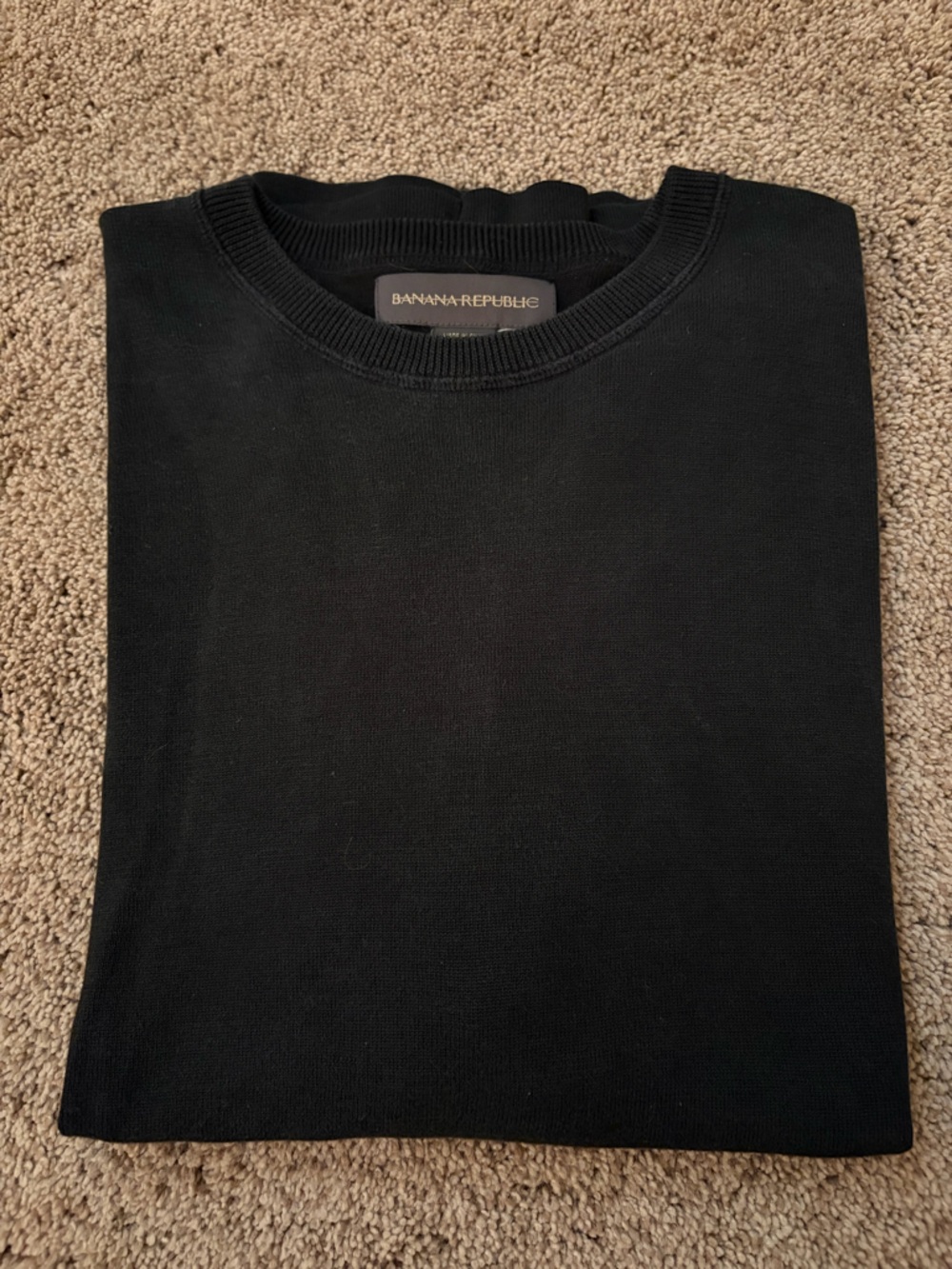 Banana Republic Men's Black Crewneck Sweater